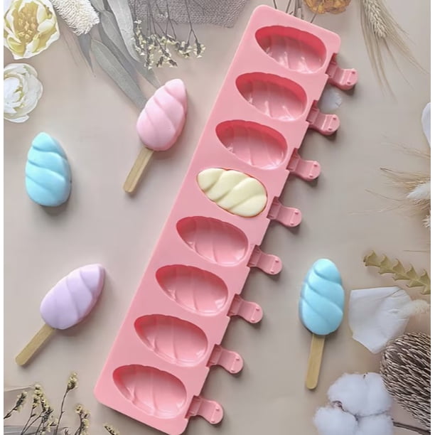 Molde for paletas de silicona con forma de lágrima de 8 cavidades, máquina for hacer helados DIY for delicias creativas
