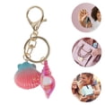 thumbnail image 3 of Unique Bargains Fashion Shell and Conch Handbag Charm Rose Red 1 Pc, 3 of 5