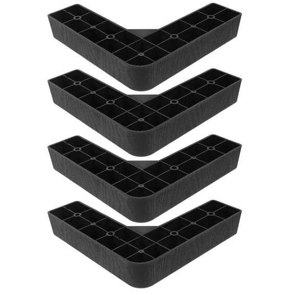 OUNONA 4pcs L shaped Plastic Furniture Legs Replacement for Sofa and Bed