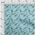 thumbnail image 2 of oneOone Cotton Flex Turquoise Blue Fabric Asian Japanese Koi Fish With Watercolor Base Dress Material Fabric Print Fabric By The Yard 40 Inch Wide, 2 of 4