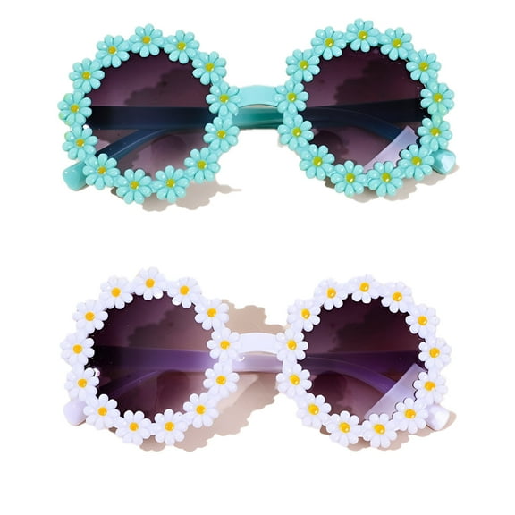 GJX 2Pcs Baby Sunglasses,Cute Trendy Design Toddler Sunglasses Age 2-4,Uv400 Protection Infant Sunglasses,Style1