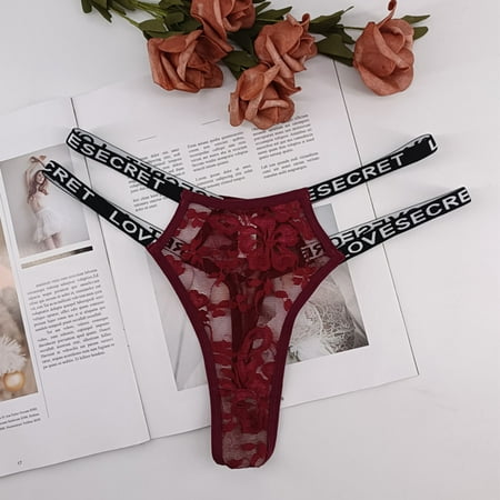

2PC Seamless Underwear For Women Lace Thongs Panties Underwear Low Rise T Back Underpants