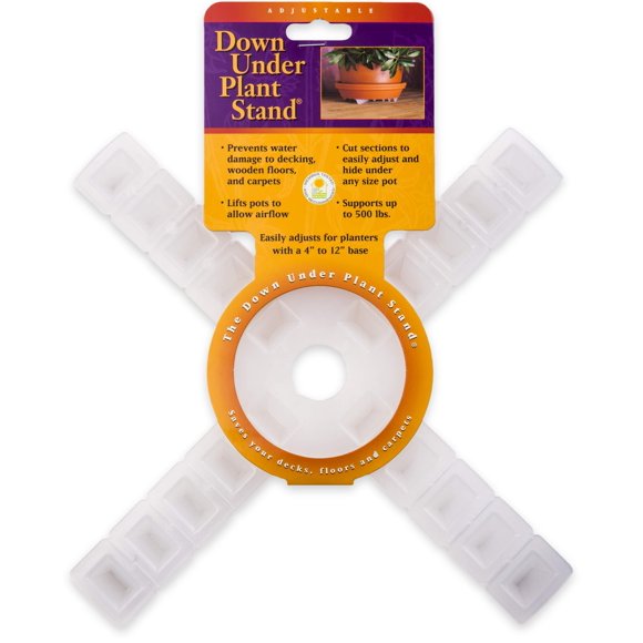 Soporte para plantas Bosmere Down Under ajustable de 12 pulgadas, transparente
