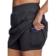 thumbnail image 5 of RBX Active Women's Plus Size Zipper Pocket Woven Skort With Inner Bike Short, 5 of 6