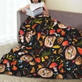 thumbnail image 6 of Cauagu Owl And Leaves Pattern Flannel Bed Blankets,Fleece Blanket Comfortable Air Conditioning Blanket for Sofa Bed Travel Couch & Living Room -40"x30", 6 of 8