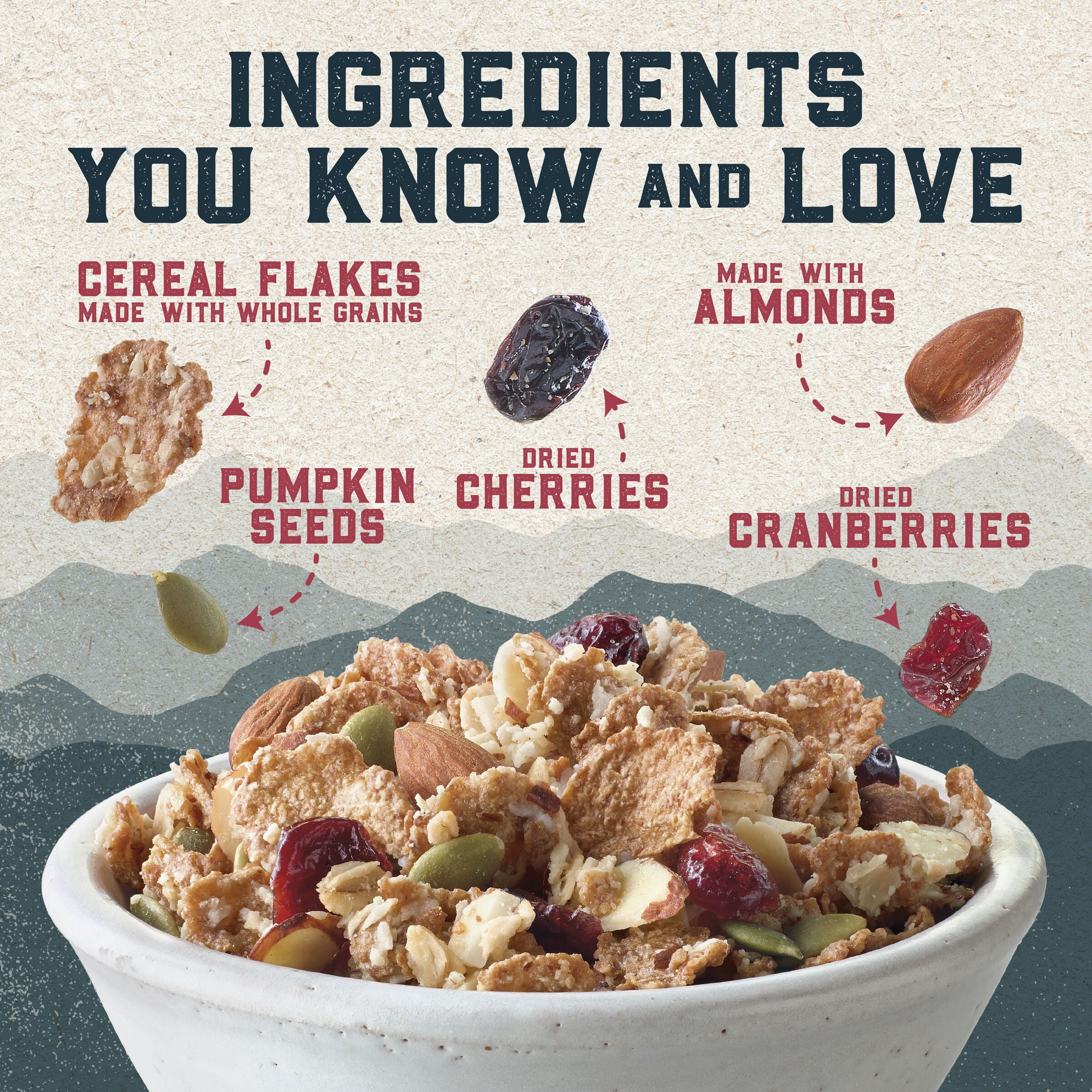 Morning Summit Breakfast Cereal, Maple Berry Blend, Fruit and Nut Cereal, 2 lb 6 oz