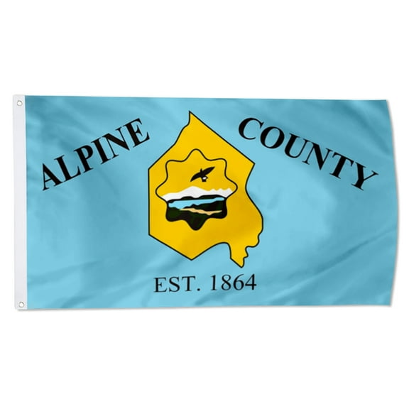 Yanbooch Alpine County flag California State flags banner with Grommets Man cave Decor 3x5Feet