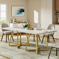 thumbnail image 2 of Tribesigns Square Dining Table for 2, 31.5" Industrial Dinner Table with Metal Base, 2 of 7