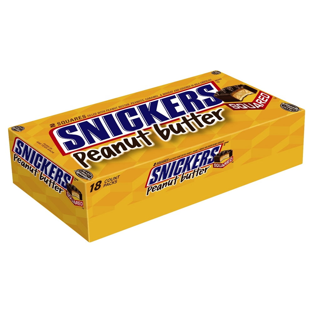 SNICKERS Peanut Butter Squared Singles Size Chocolate Candy Bars, 1.78