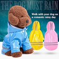 thumbnail image 2 of Chubasquero para cachorros Vevor con capucha azul impermeable PU ropa reflectante, 2 of 5