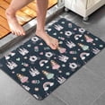 thumbnail image 4 of Dark Blue Princess Castle Pattern Bathroom Rugs Mat,Non Slip Microfiber Bathroom Rug,Rubber Backing,Soft Bathroom Mats for Bathroom Floor,Tub and Shower,20x32in(50x80cm), 4 of 5