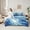 Blue White, variant on Castle Fairy Sea Waves Twin Bedding Sets,Japanese Style Bedding Comforter Set
