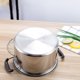 thumbnail image 3 of Pote de sopa de acero inoxidable 1pc Pote multifuncional práctico Pote caliente con tapa de vidrio, 3 of 6