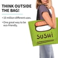 thumbnail image 3 of Bingfone Canvas Tote Bag for Women with Inner Pocket Aesthetic Cute Shopping Tote Bags Reusable Grocery Bags-Fresh Sushi, 3 of 9