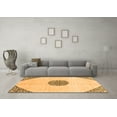 thumbnail image 3 of Ahgly Company Indoor Round Abstract Orange Modern Area Rugs, 4' Round, 3 of 4