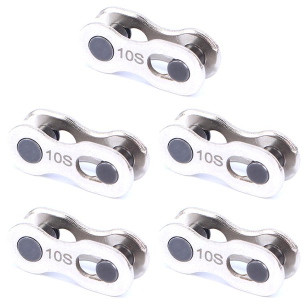 Accesorios para bicicletas 5 pares de hebillas mágicas de unión de cadena de conector de cadena de bicicleta de carretera MTB (10S) Hugtrwg Para estrenar
