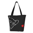 thumbnail image 1 of Fotbe French Bulldog Bolsa de Playa con Estampado, Bolsa de Hombro, Bolsa de Mano Espaciosa, Bolsa de Viaje Ligera, Bolsa de Compras Versátil, 1 of 6