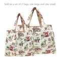 thumbnail image 3 of Wrapables Large & Small Foldable Tote Nylon Reusable Grocery Bags, Set of 2, England, 3 of 5