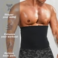 thumbnail image 4 of 2022 Waist Trainer Sweat Slimmer Wrap for Men Sauna Belt Workout Slim Body Wrap for Stomach Blue, 4 of 7