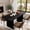 Black, variant on Winkalon 71 inch Rectangular Wood Dining Table for 6-8 People, Modern Fluted Pedestal Kitchen Table, Heavy Duty Waterproof Thickened Tabletop, Farmhouse Long Dinner Table for Home Restaurant,Brown