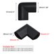 thumbnail image 2 of Protector de esquina de espuma en forma de U de 2 piezas, protectores de borde de mesa, parachoques para muebles, negro, 2 of 7