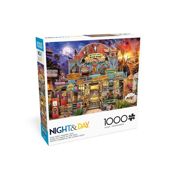 Buffalo Games 1000-Piece Wild West Trading Post Adult Interlocking Jigsaw Puzzle
