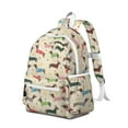 thumbnail image 2 of Colorful Funny Dachshund Backpack for School,Cute School Bag,Schoolbag with Adjustable Shoulder Straps & Padded Back,13.4"x11"x4.7", 2 of 6