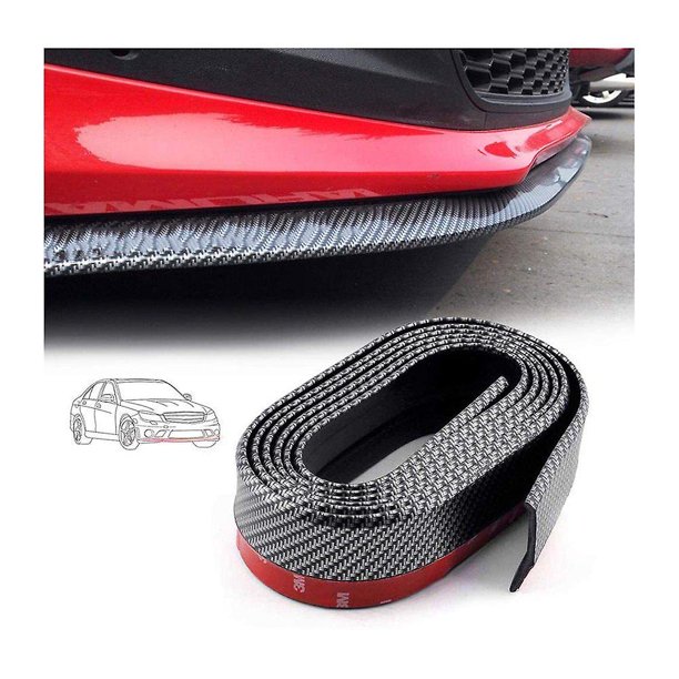 Tira de goma anticolisión de labio delantero automotriz modificación de pala delantera universal contorno grande faldón lateral pequeño decoración de labio trasero de fibra de carbono TUNC Sencillez