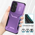 thumbnail image 4 of Allytechgroup Galaxy S24 Plus Rugged Case with Screen Protector, Sliding Camera Lens Protector Bumper Shockproof Anti-Scratch Slim Phone Case Cover for Samsung Galaxy S24 Plus, Purple, 4 of 6