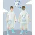 thumbnail image 4 of Yuncity Rain Jacket Boys Girls Plain Color Buttoned Thick Poncho Rain Ponchos Waterproof Raincoat 8-10 Years, 4 of 4
