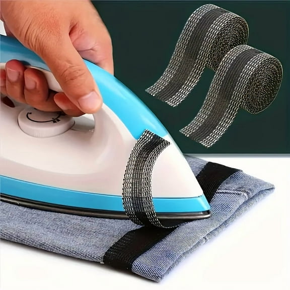 No-Sew Hem Tape for Pants - 1 Meter Instant Fabric Adhesive Strip | Quick & Easy Permanent Hemming Solution for Jeans, Trousers, Curtains | Washable