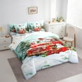 thumbnail image 3 of Feelyou Christmas Truck Bedding Comforter Set 7pcs, Kawaii Snowman Birds King Bedding Sets, Xmas Tree Gifts Reversible Bed Sheets, Microfiber Bedroom Decor, 3 of 7