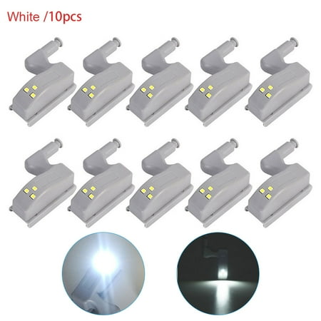 

10Pcs Universal LED Under Cabinet Light Cupboard Inner Hinge Lamp Closet Wardrobe Sensor Lights