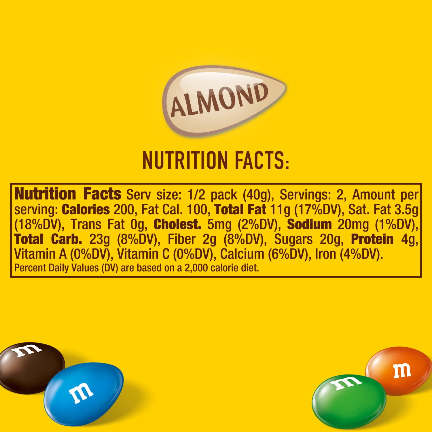 M&M's Almond Milk Chocolate Candy, Sharing Size - 2.83 oz Bag