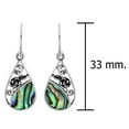 thumbnail image 2 of AeraVida Elegant Rose Teardrops Abalone Shell Inlay Sterling Silver Dangle Earrings, 2 of 5