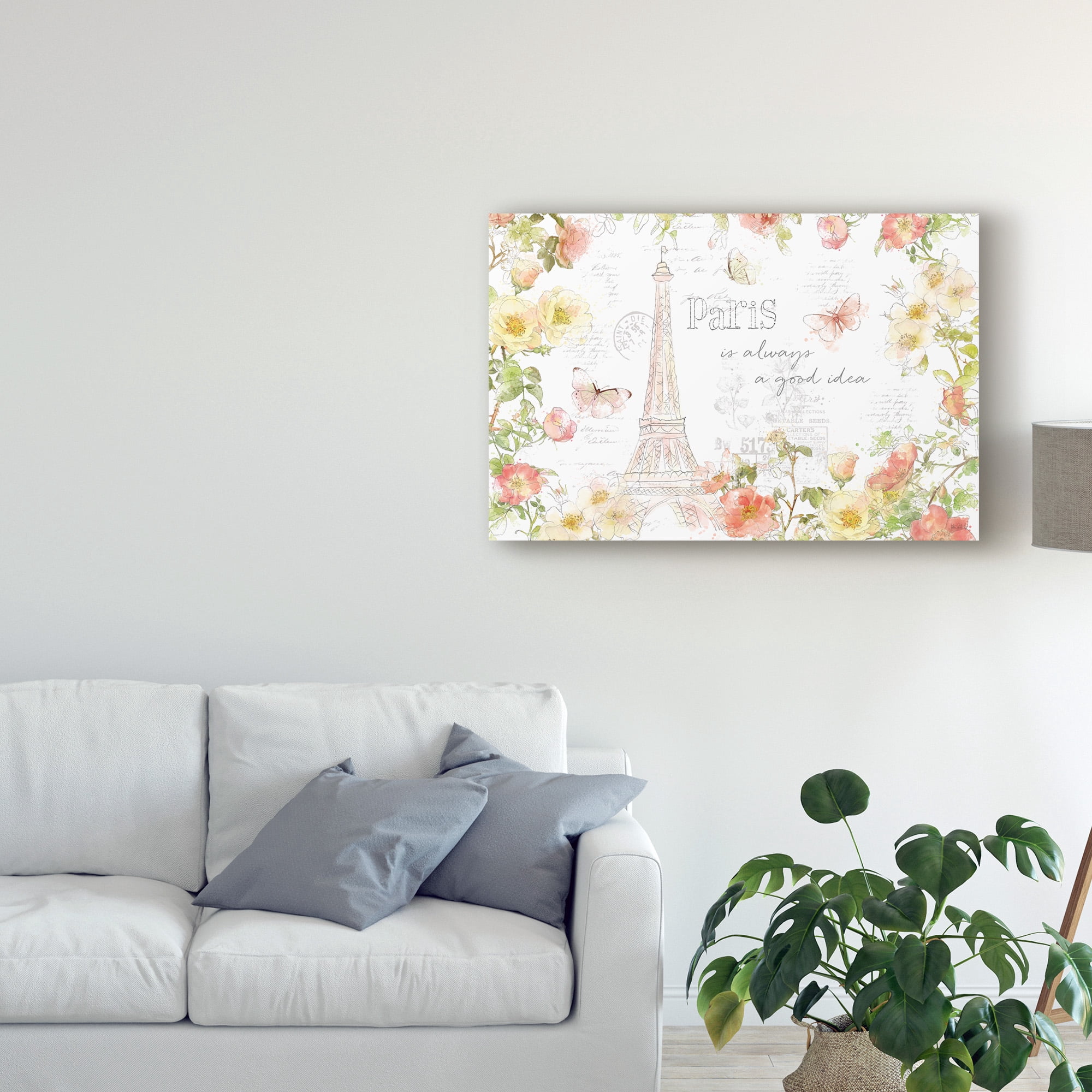 Trademark Fine Art 'Painting Paris I' Canvas Art by Katie Pertiet