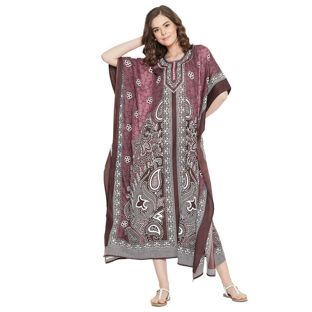 Caftans Longs pour Femmes Grande Taille Robe Caftan Robe de Soirée Fête Été Plage Robe d'Été Manches Kimono Longues Robes Décontractées en Ligne
