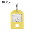 thumbnail image 2 of Plastic Key Tags with Split Ring Keychain ID Luggage Label Window 40x27mm, Light Yellow 10pcs, 2 of 4