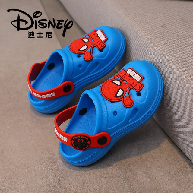 Disney Capitán América dibujos animados niño sandalias y zapatillas antideslizante verano nuevo interior y exterior playa agujero shoes150-Insole 14,5 CM Gao Jinjia LED