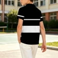 thumbnail image 6 of JOANKDMI Striped Shirts Boys 7-8 Collared Short Sleeve Color Block Tops Kids Casual Athletic T Shirts Summer School Uniform Tees for Golf Tennis Sport Daily Wear, 6 of 8
