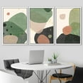 thumbnail image 2 of IDEA4WALL Framed Canvas Print Wall Art Set of 3 Mid-Century Modern Pastel Polygons Illustrations Abstract Geometric Modern Art Color Block Wall Decorative Artwork for Room Decor - White 16"x24"x3, 2 of 5