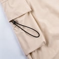 thumbnail image 5 of Men Loose Cargo Work Pants 4-Way Stretch Drawstring Outdoor Activity Trousers S-XL, 5 of 8