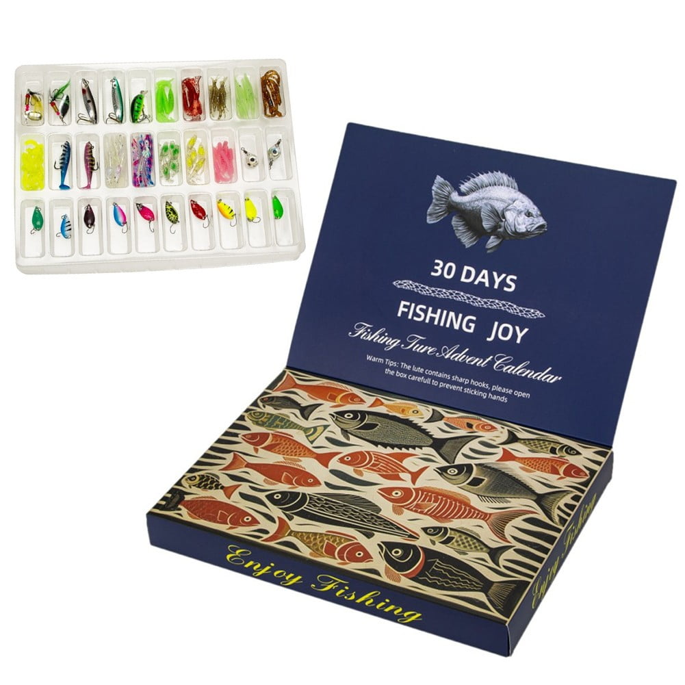 30 Days Fish Baits Box Mystery Tackle Box Fishing Lures Set for Fisherman