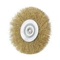 thumbnail image 3 of Unique Bargains 3-Inch Wire Wheel Brush Bench Brass Plated Crimped Steel 1/4-Inch Shank 5pcs, 3 of 3