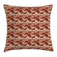 thumbnail image 1 of City Throw Pillow Cushion Cover, Landscape Illustration with Tile Roof Pattern Urban Architecture Ornamental Design, Decorative Square Accent Pillow Case, 18 X 18 Inches, Multicolor, by Ambesonne, 1 of 2