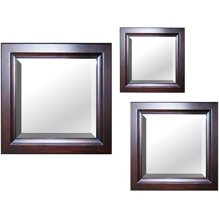 square mahogany mirrors finish