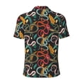 thumbnail image 4 of Rocae Snake And Flower for Men's Short Sleeve Polo Shirt, Quick Drying Performance Moisture Wicking Sports Men's Golf Shirt XX-Large, 4 of 9