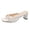 White, variant on Women'S Patent Leather Square Open Toe Heels Sandals Fashion Bow Slip-On Chunky Heeled Mule Sandals For Wedding Party Dress Pumps Slipper Shoes