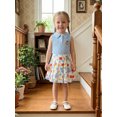 thumbnail image 6 of RUINIXCW Toddler Baby Girl 100 Days Back to School Outfit Kids Summer Kindergarten Outfits Girls First Day of School Outfit Pencil Embroidery Lapel Tank Tops and Pleated Skirt Set, 6 of 9
