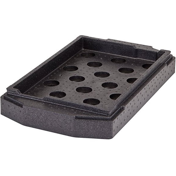 Cambro EPPCTL Cam GoBox 3 3/8" Black Camchiller Insert for Large Handle Top Loader Insulated Food Pan Carriers